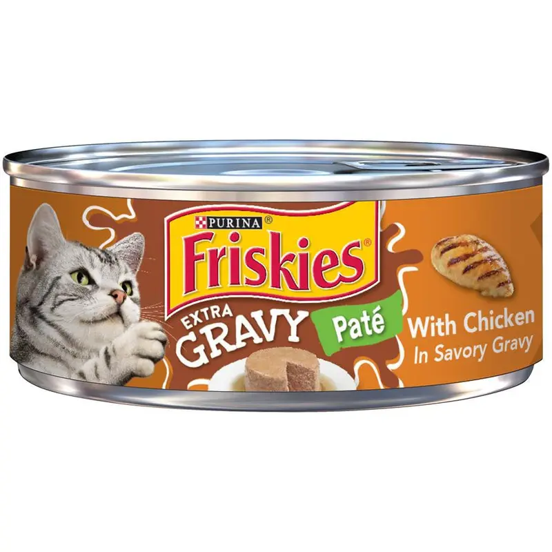 Purina Friskies Extra Gravy Pate With Chicken in Savory Gravy Adult Cat 24/5.5oz 