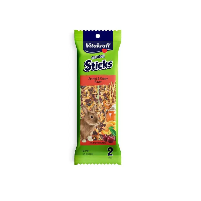 Vitakraft Crunch Sticks Rabbit Treats Apricot & Cherry 3.5 oz 2 ct