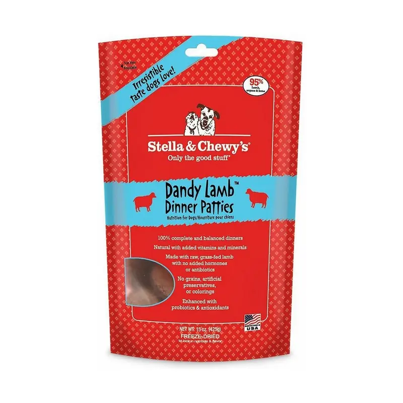 Stella & Chewy's Freeze Dried Dandy Lamb Raw Diet Dog Food 15oz