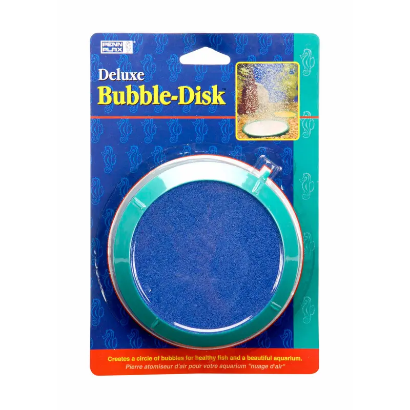 Penn-Plax Deluxe Bubble-Disk Air Stone Green/Blue 5in LG