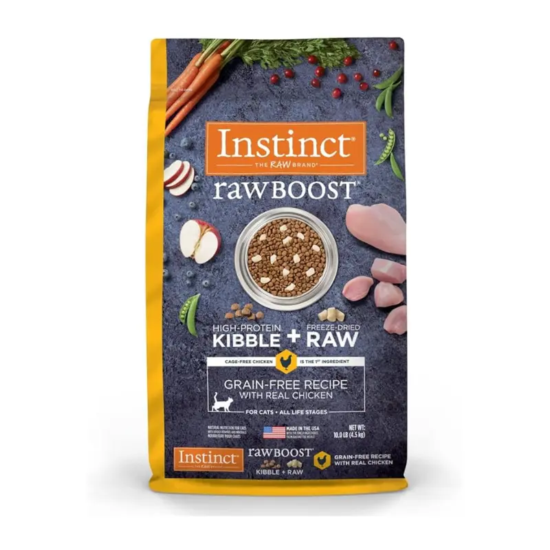Instinct Raw Boost Healthy Weight Raw + Kibble Dry Cat Food - Chicken - 10lb Bag