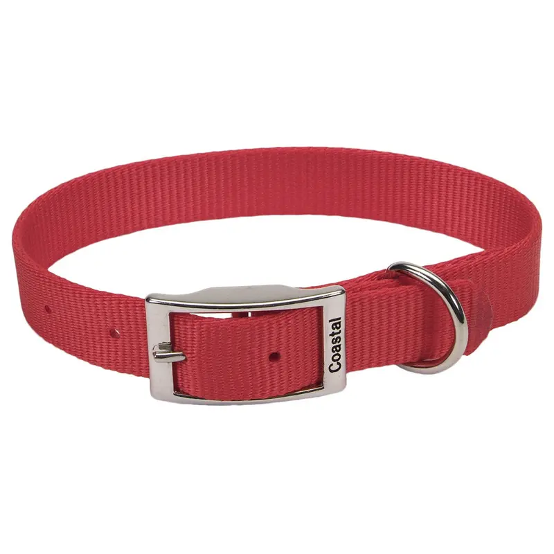 Coastal Pet Products Standard Nylon Large Dog Collar Red 1" X 18"-