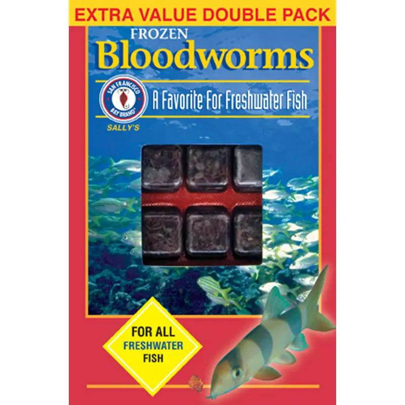 San Francisco Bloodworms Frozen Fish Food 7 oz SD-5 (D)