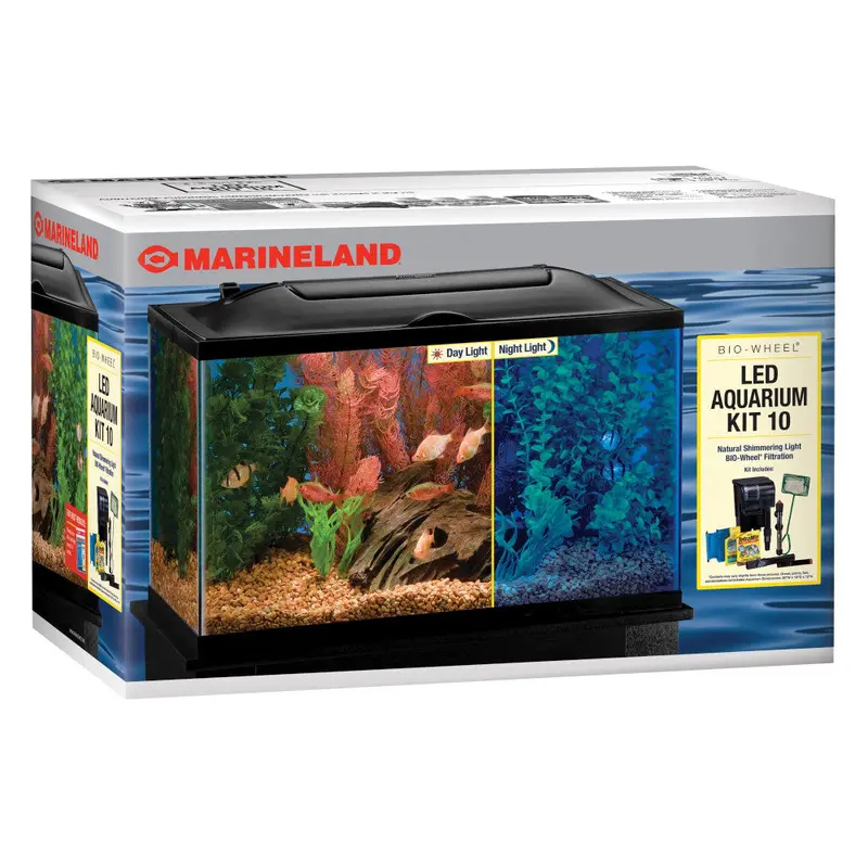 Marineland BIO-Wheel LED Aquarium Kit Black, Clear 10 gal