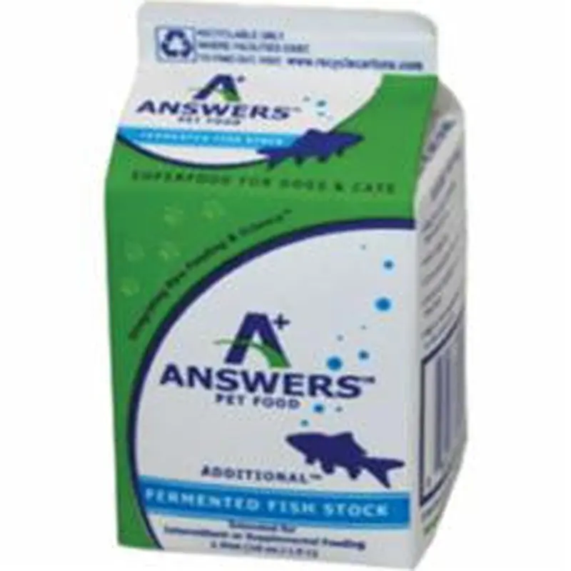 Answers Dog Frozen Fermented Fish Stock 1qt 