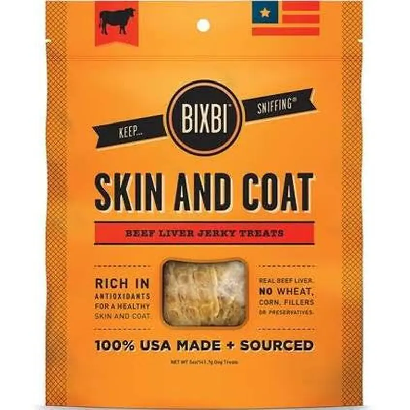 Bixbi Dog Skin & Coat Beef Liver Jerky 5oz 