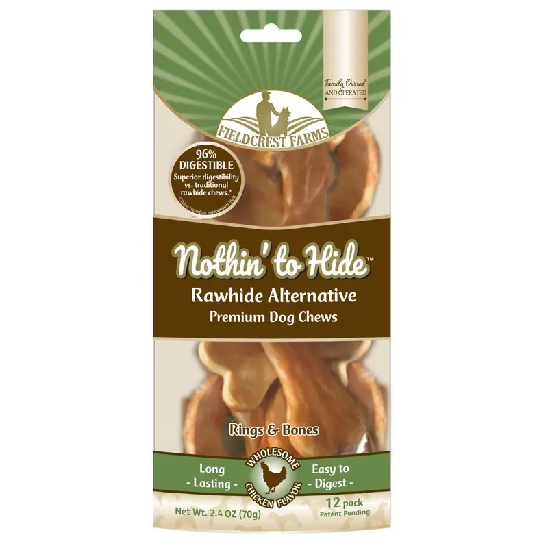 Fieldcrest Farms Nothin' to Hide Chicken Ring Bone Dog Treat 12 pk