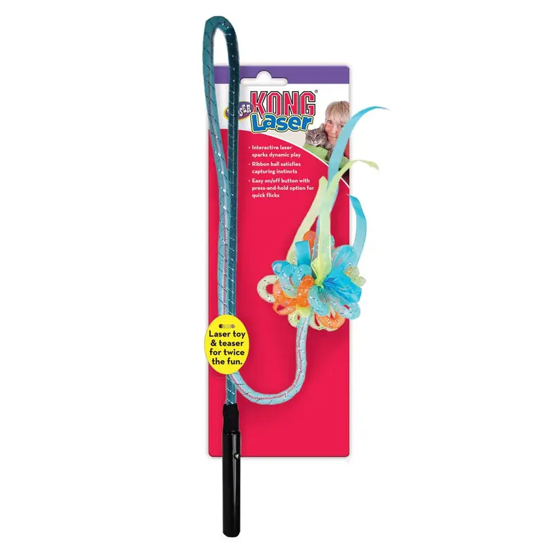 KONG Laser Teaser Ribbons Wand Cat Toy Multi-Color One Size