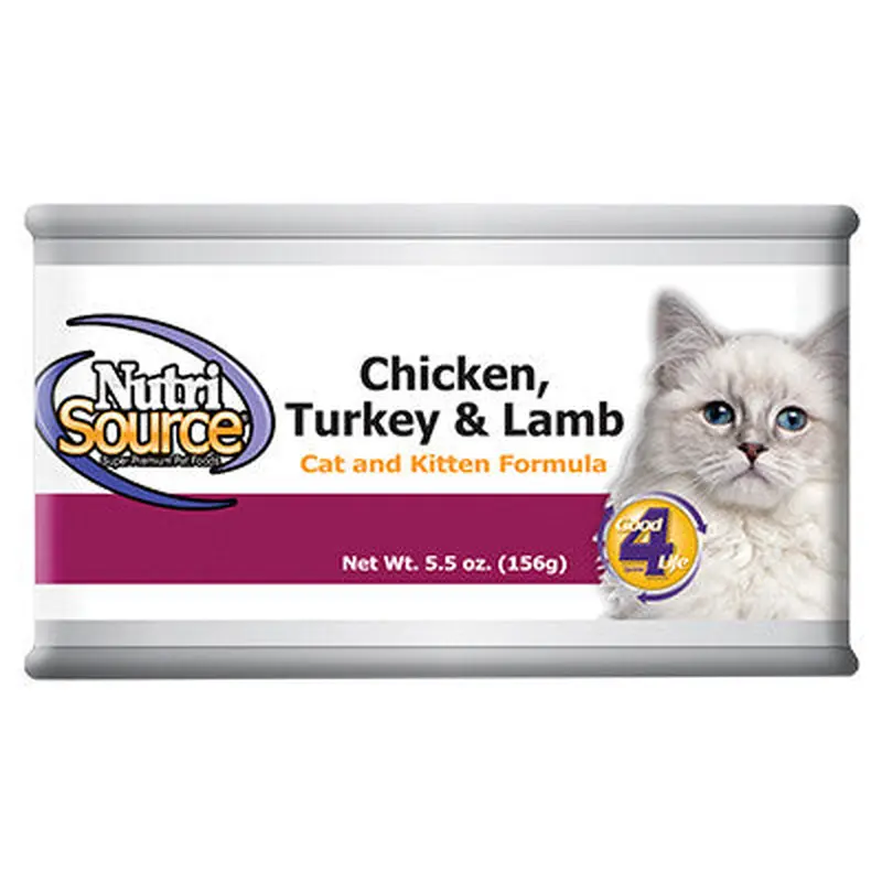 Nutrisource Chicken Turkey and Lamb Cat and Kitten Food 5oz