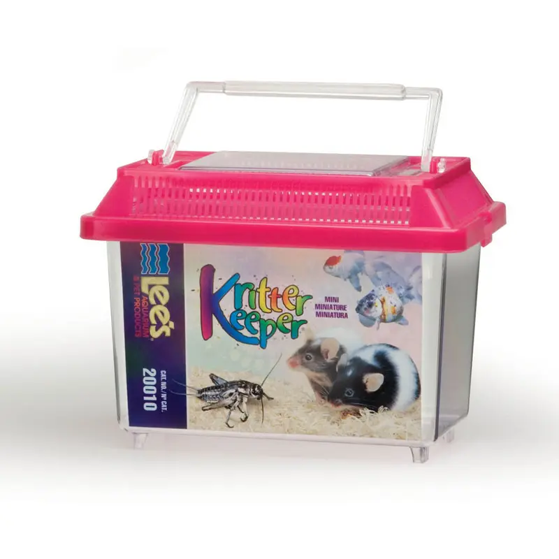Lees Rectangle Kritter Keeper with Lid Label Assorted 1.69qt Mini