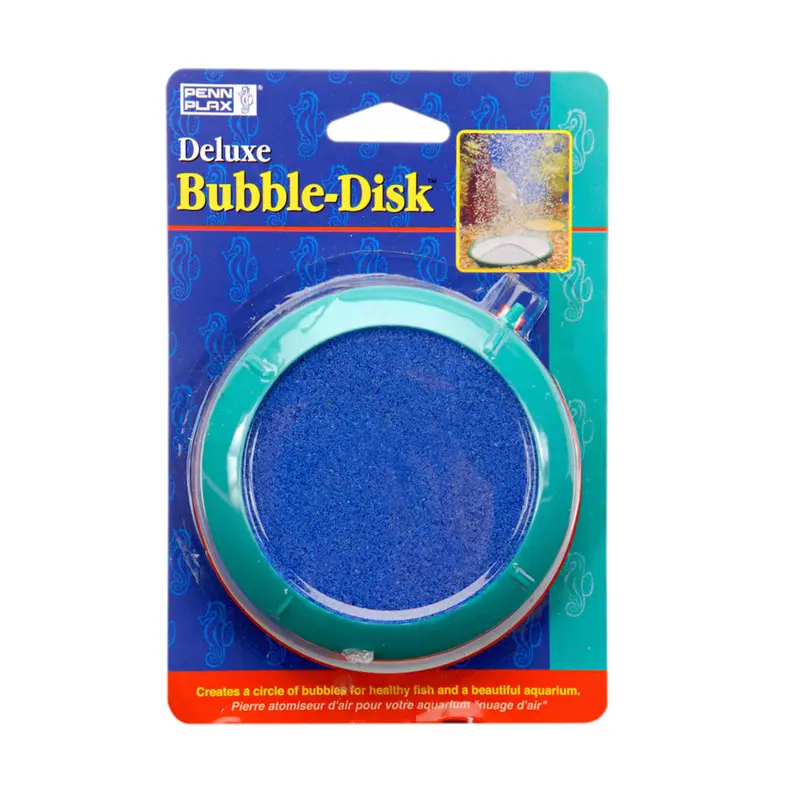 Penn-Plax Deluxe Bubble-Disk Air Stone Green/Blue 4in MD