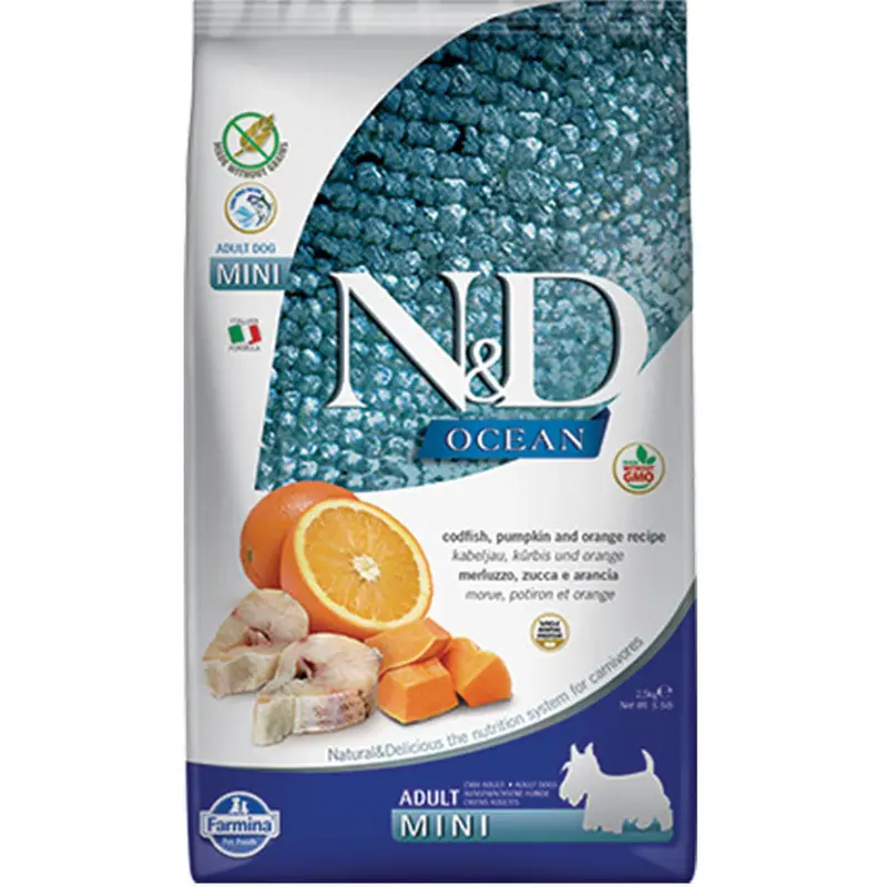 Farmina N&d Pumpkin Codfish & Orange Adult Dog Mini 5.5lb