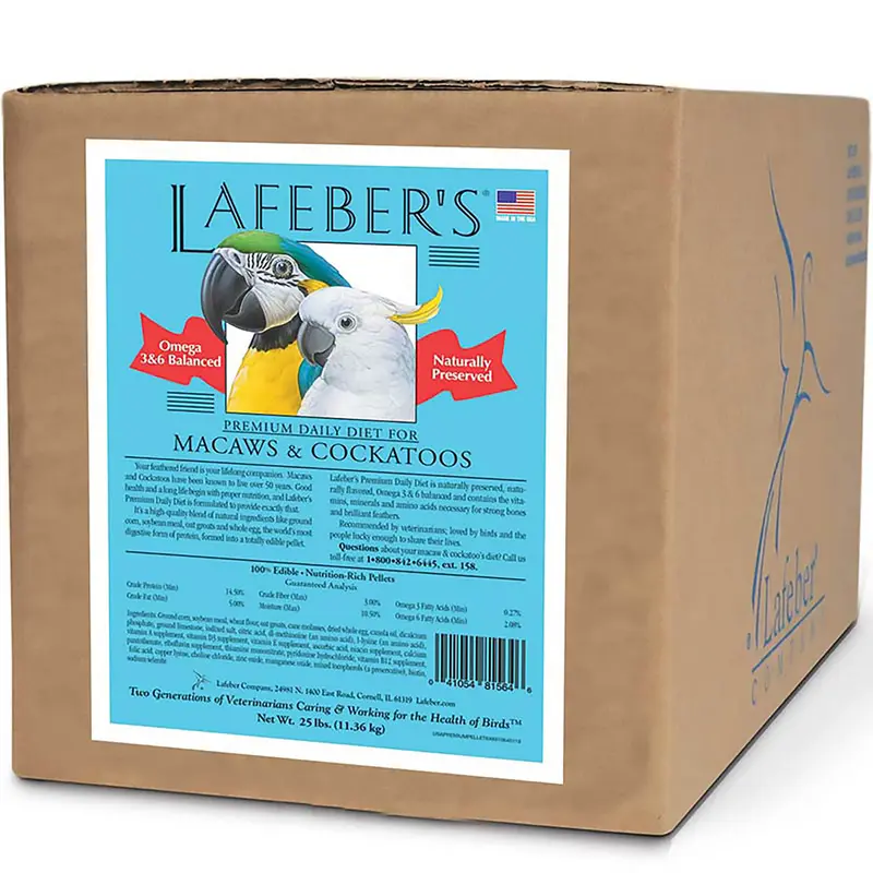 Lafeber Company Premium Daily Pellets for Macaws and Cockatoos 25lb