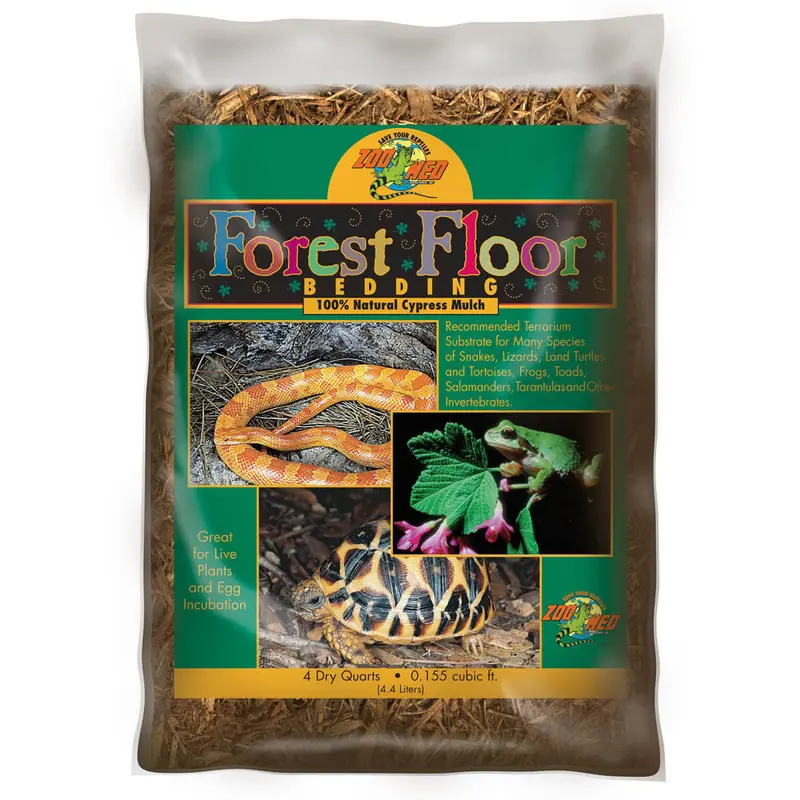 Zoo Med Forest Floor Natural Cypress Mulch Bedding Substrate Brown 4 qt