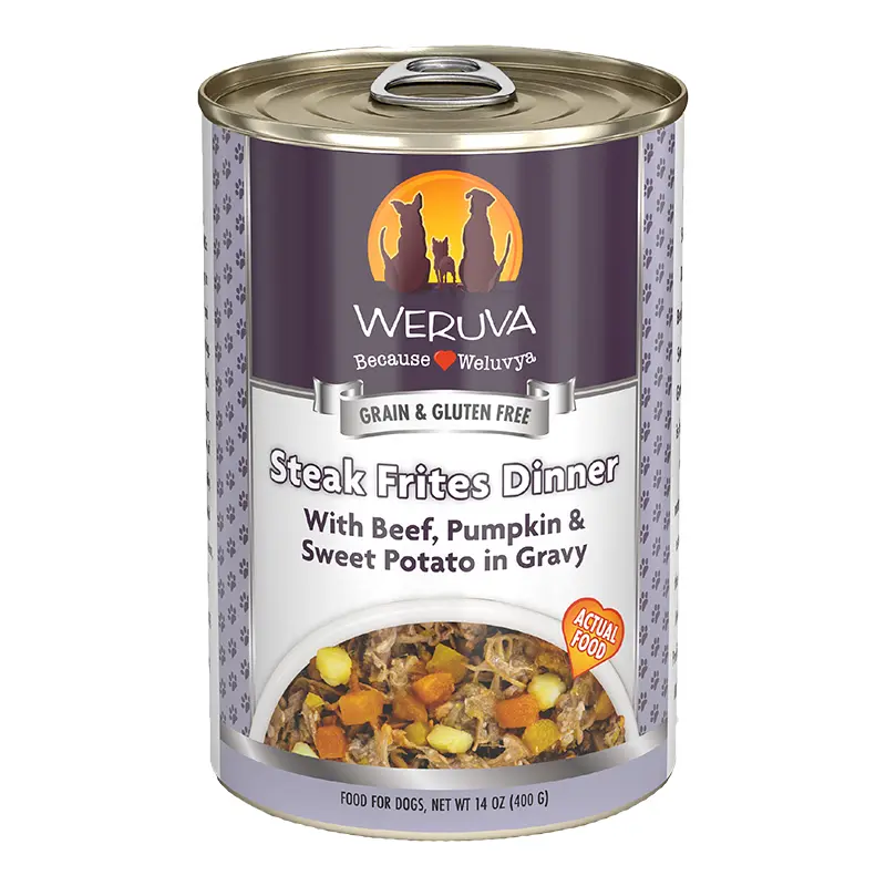 Weruva Dog Steak Frites Dinner 14oz / 12 ct 