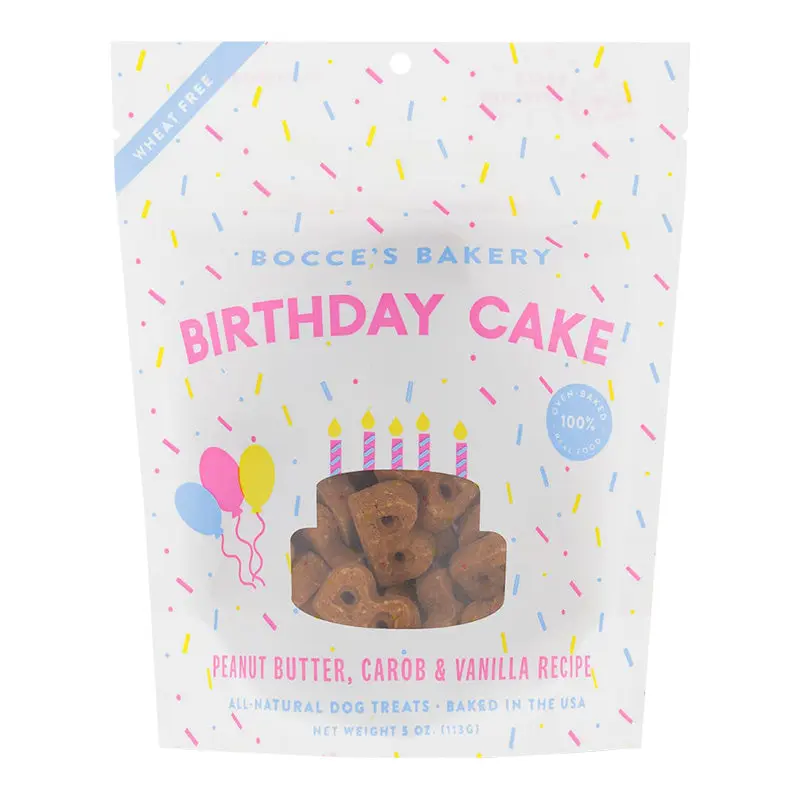 Bocce's Bakery Dog Birthday Cake Biscuits 5oz 