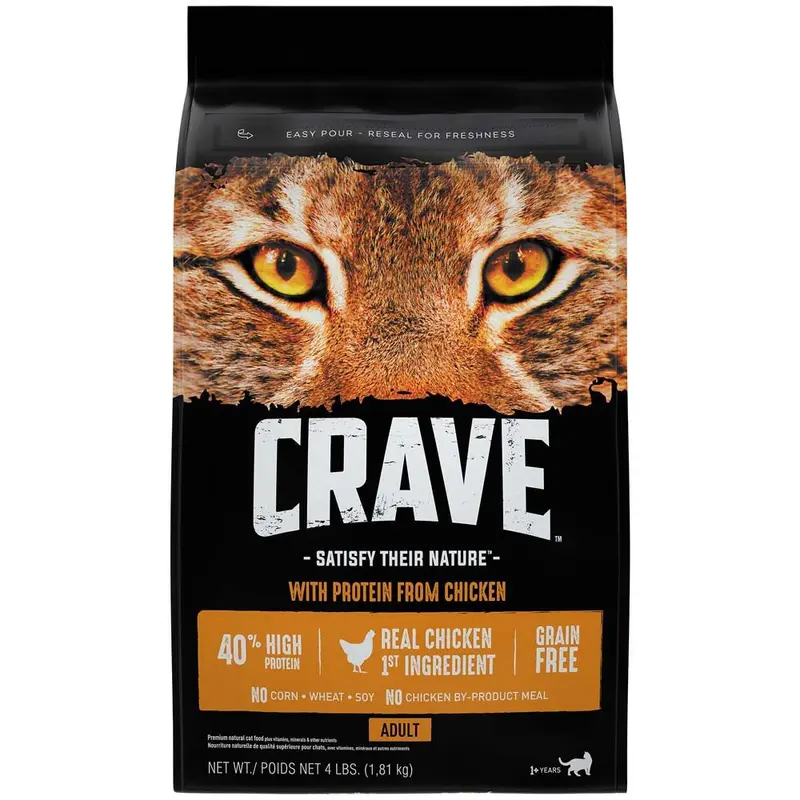 Crave Chicken Dry Cat Food 4lb