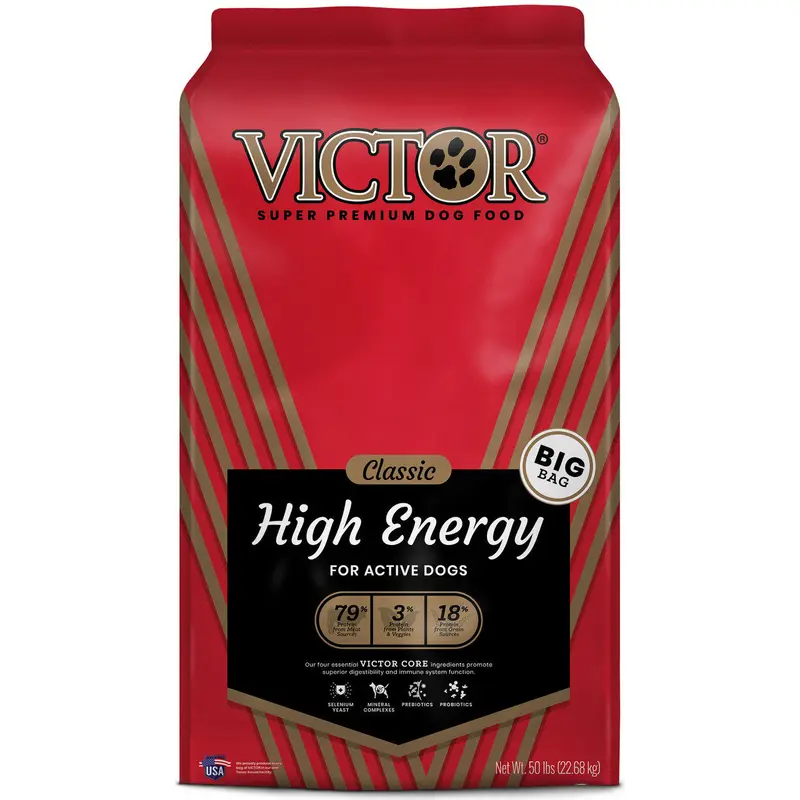 Victor Super Premium Dog Food Classic High Energy Dry Dog Food Beef 50lb