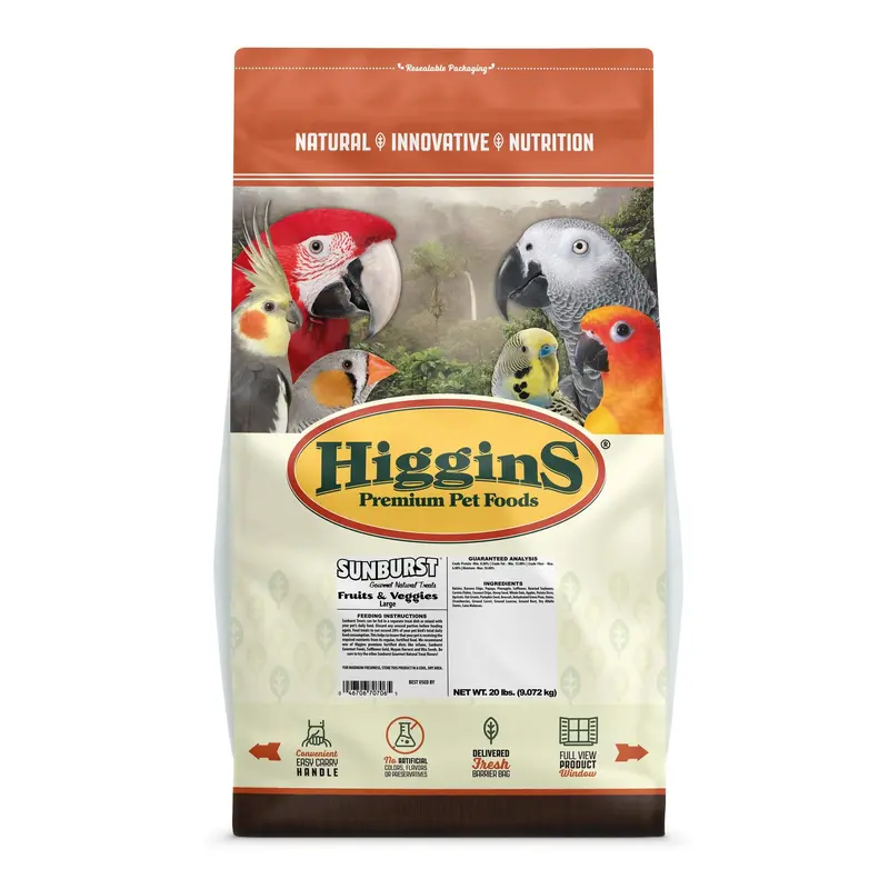 Higgins Sunburst Treats Fruits & Veggies Large 20lb 