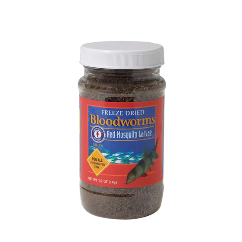 San Francisco Bloodworms Freeze Dried Fish Food 0.5 oz