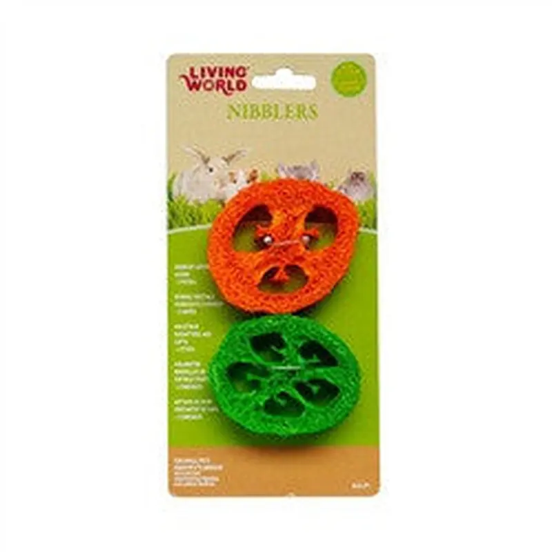 Living World Nibblers Loofah Chews Slices 61479