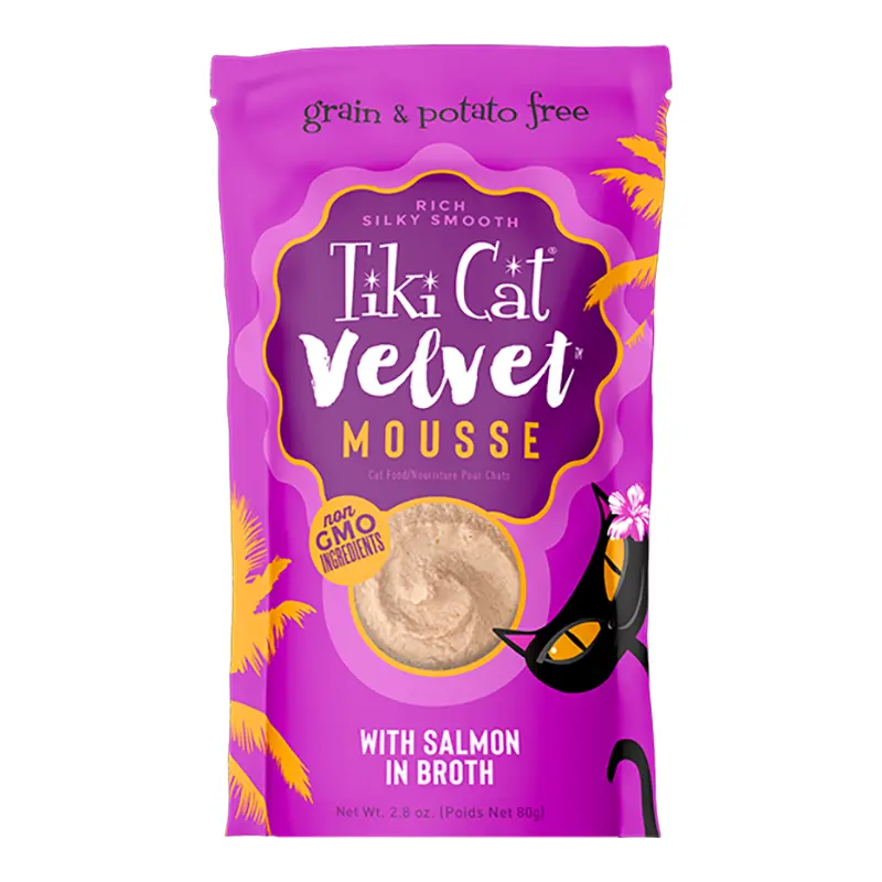 Tiki Cat Velvet Mousse Salmon 2.8z / 12 pk 