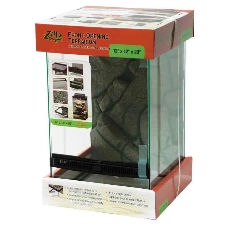 Zilla Front Opening Terrariums 12 x 12 x 20 Inches