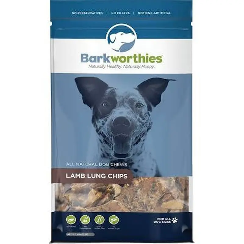 Barkworthies Dog Lamb Lung 12oz 