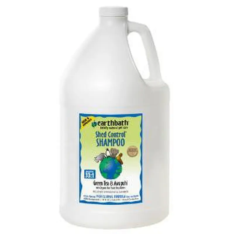 Earthbath SHED CONTROL Shampoo, Green Tea Scent with Awapuhi 1 Gallon 