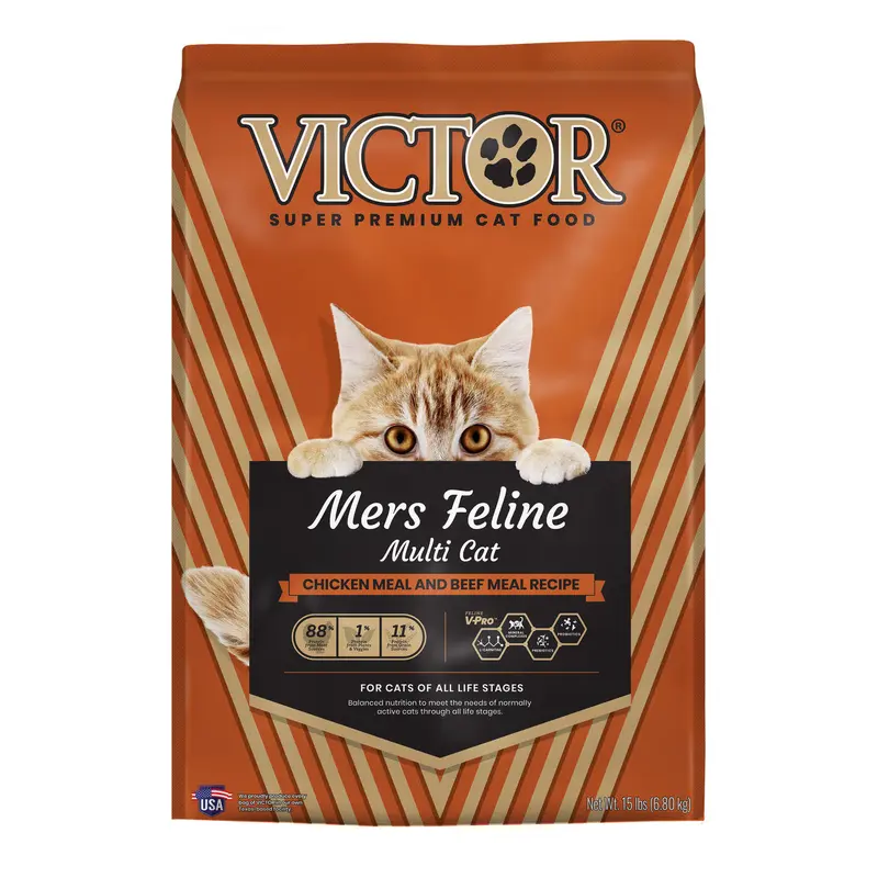 Victor Super Premium Dog Food Mer's Classic Feline Dry Cat Food Chicken & Beef 15lb