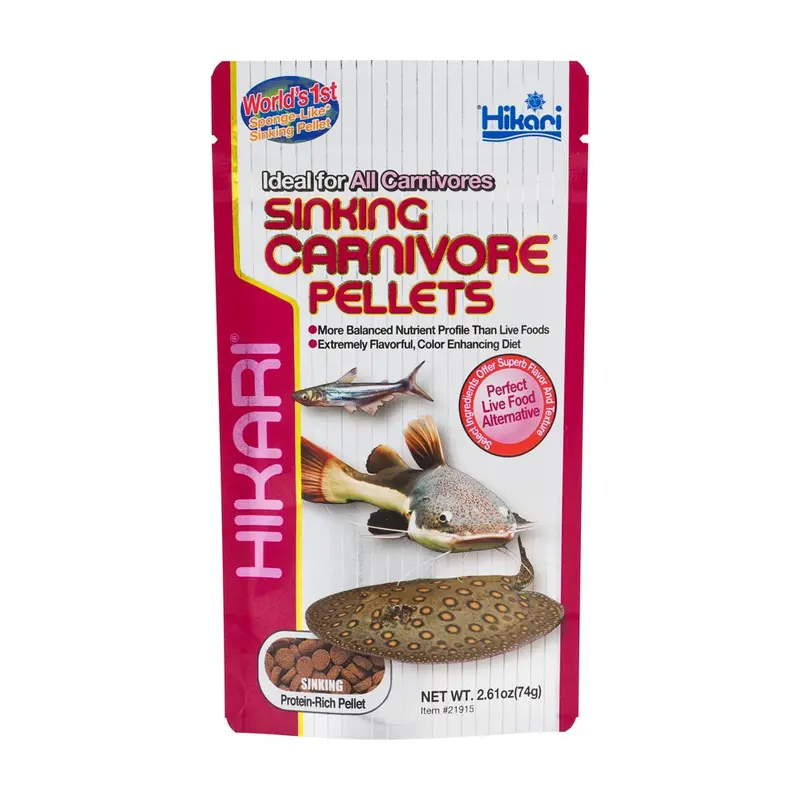 Hikari Sinking Carnivore Pellets Fish Food 2.61 oz