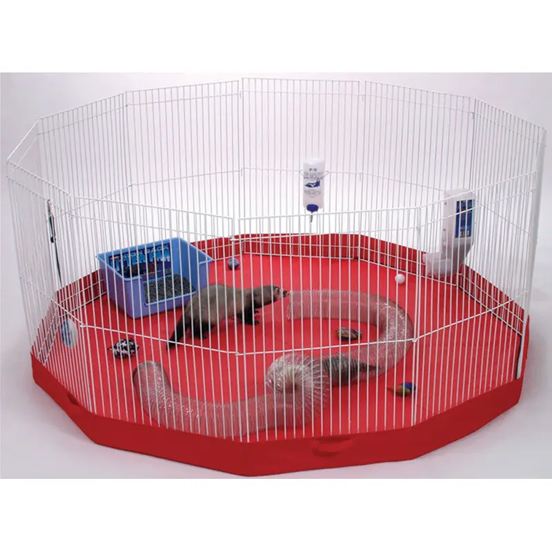 Marshall Small Animal Play Pen Mat Red 11 Panel