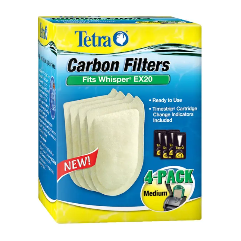 Tetra Carbon Filter Replacement Cartridges for Whisper EX Series Filters 4pk MD