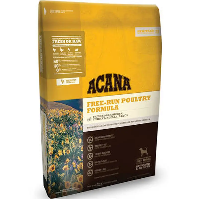 Acana Heritage Free Run Poultry Formula Grain Free Dry Dog Food-4.5-lb-