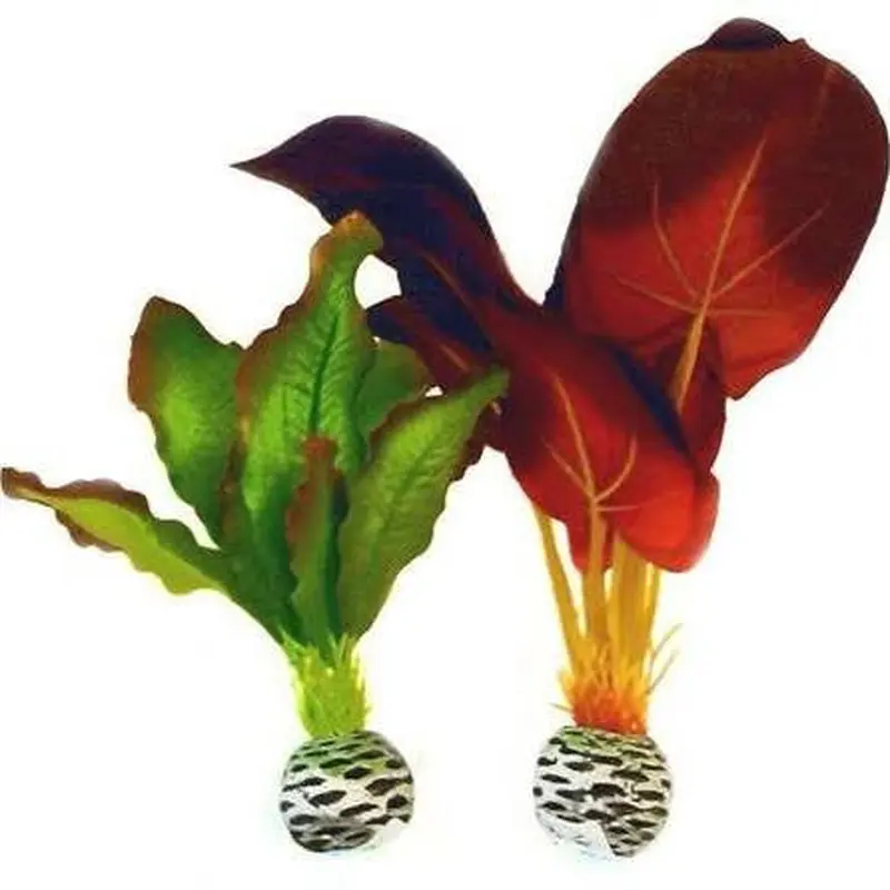 biOrb Silk Plant Set 2 Small Green/Red 
