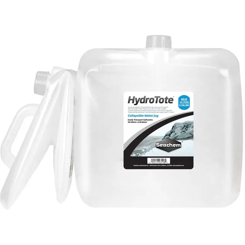 Seachem HydroTote Collapsible Water Jug White 2.5 Gallon/10 Liter