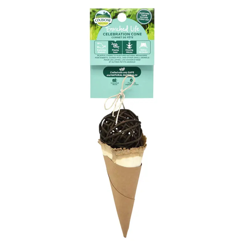 Oxbow Animal Health Enriched Life Celebration Cone Small Animal Chew One Size