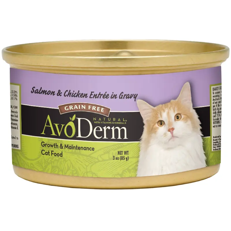 AvoDerm Grain-Free Wet Cat Food - Salmon & Chicken - 3oz Can