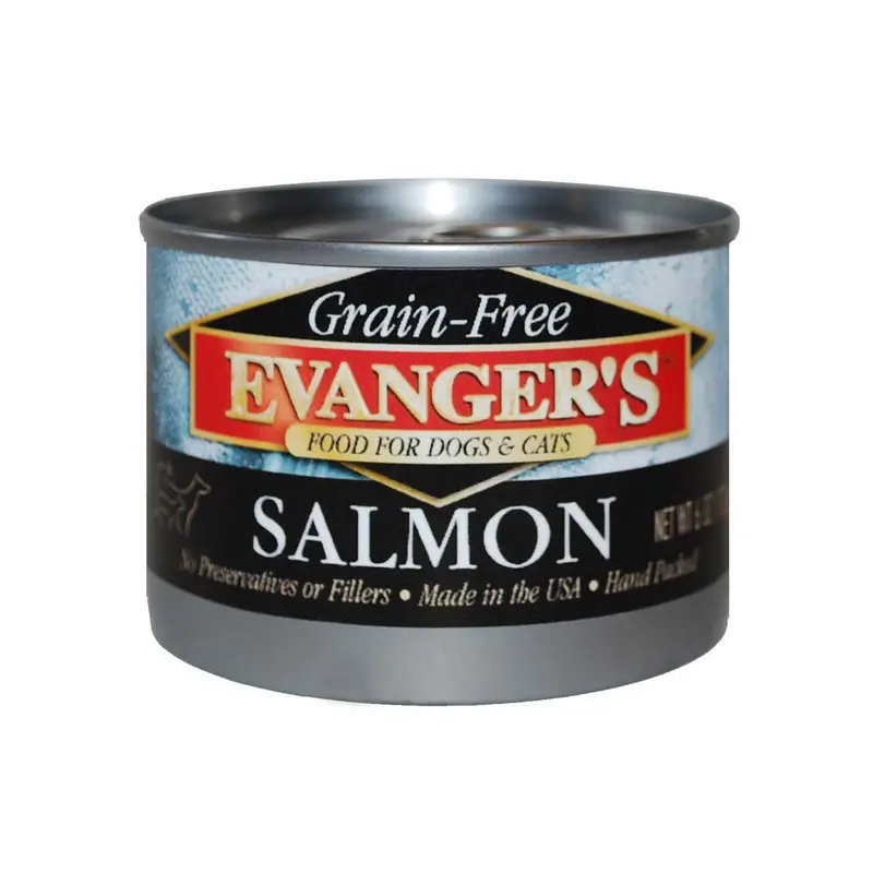 Evanger's Grain-Free Wet Dog & Cat Food Wild Salmon 6oz 24pk