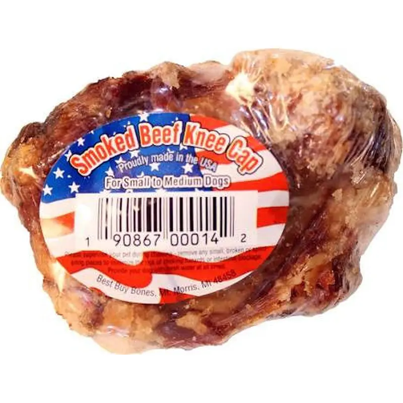 Best Buy Bones USA Smoked Beef Knee Cap Chew Treat Medium 