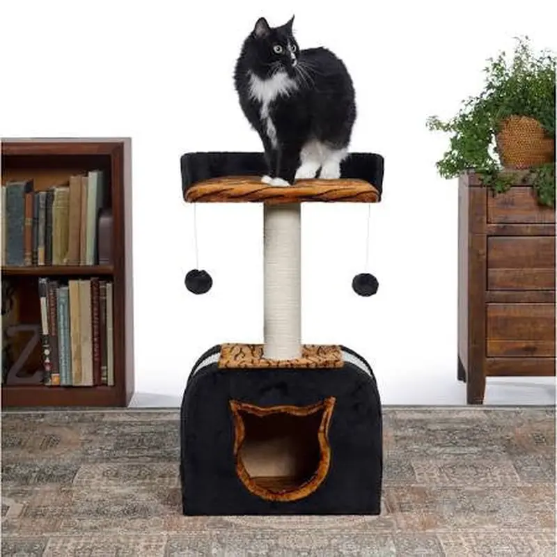 Prevue Kitty Power Paws Tiger Hideaway 16" L x 12" W x 29" H 