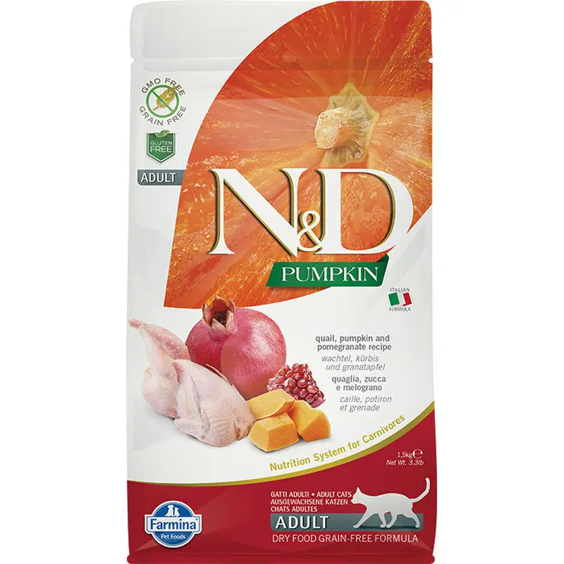 Farmina N&d Grain-free Pumpkin Quail & Pomegranate Adult Cat 3.3lb 