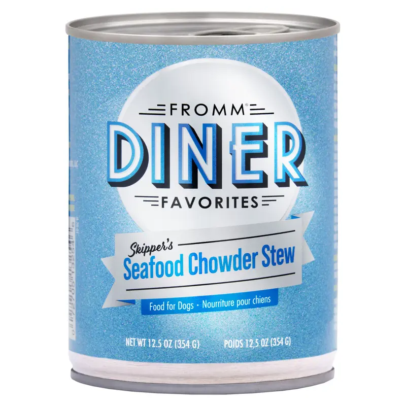Fromm Diner Favorites Skipper?s Seafood Chowder Stew Canned Dog Food 12.5 oz