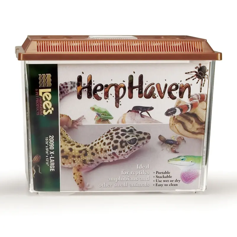 Lees HerpHaven Carrier for Reptiles & Amphibians Brown 15.75in X 12.5in XL
