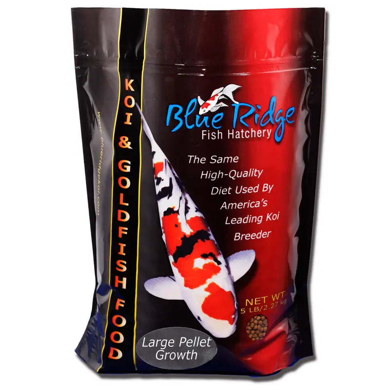 Blue Ridge Fish Hatchery Growth Formula Pellet Fish Food for Koi and Goldfish 5lb LG