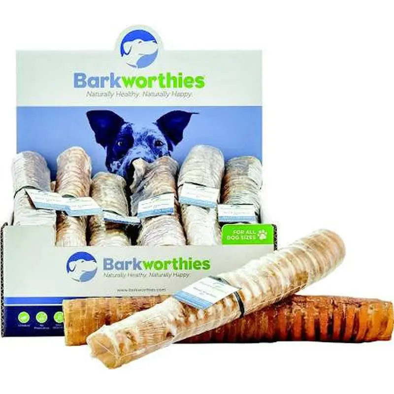 Barkworthies Beef Trachea Dog Treats-12-inch-