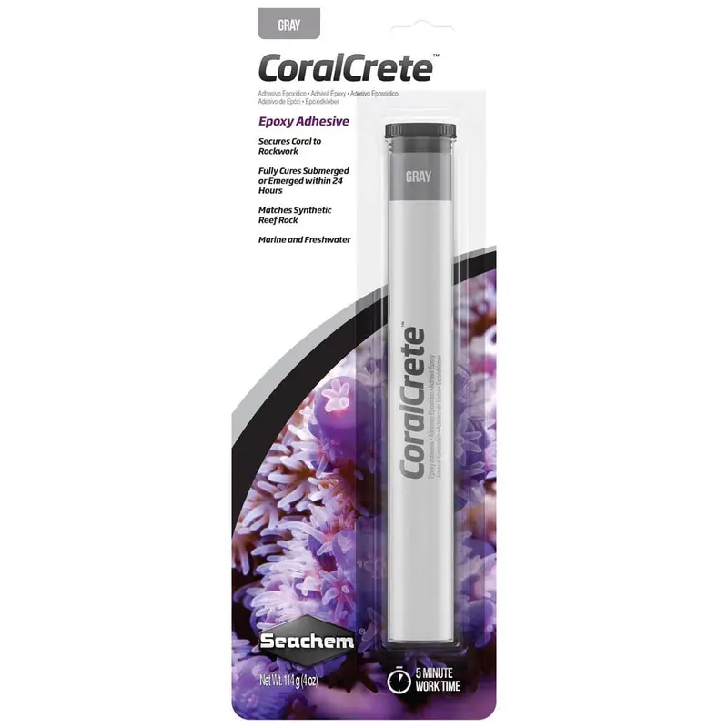 Seachem CoralCrete Epoxy Adhesive Grey 4 oz