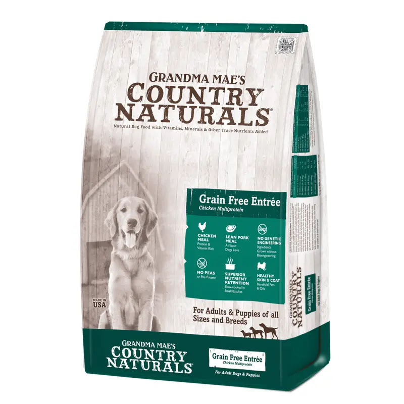 Grandma Mae's Country Naturals Grain Free Dry Dog Food Chicken & Pork 14lb