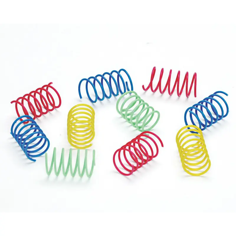 Spot Colorful Springs Catnip Toy Wide Assorted 2 in 10 Pack