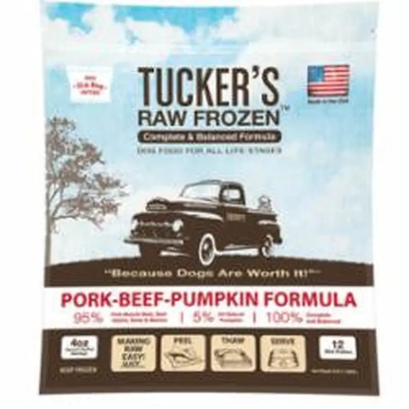 Tuckers Dog Frozen Complete Balanced Pork Beef 3lb SD-5